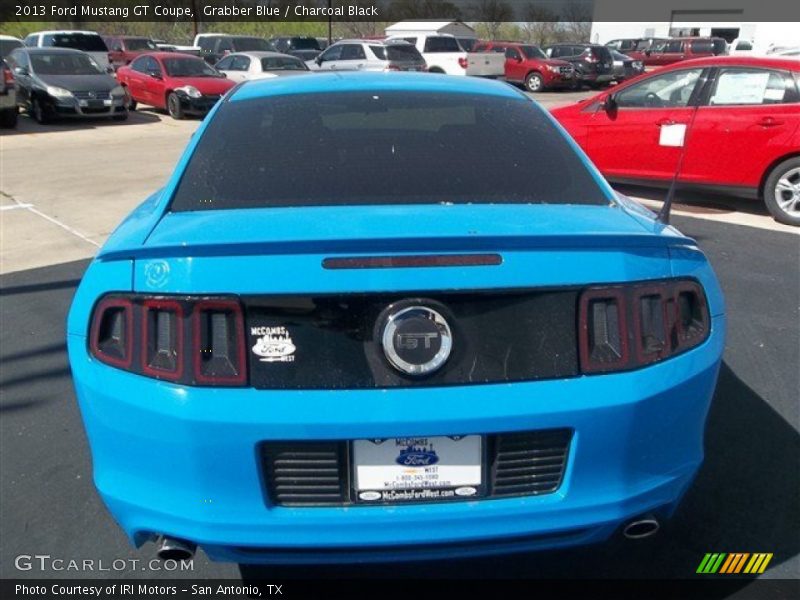 Grabber Blue / Charcoal Black 2013 Ford Mustang GT Coupe