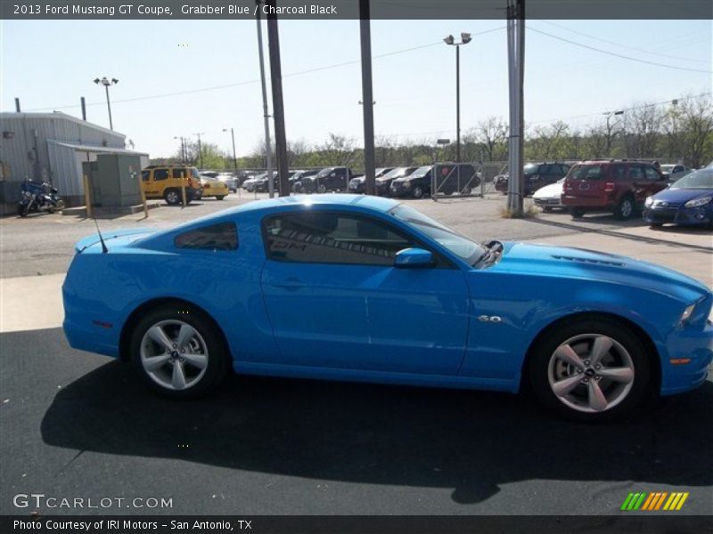 Grabber Blue / Charcoal Black 2013 Ford Mustang GT Coupe