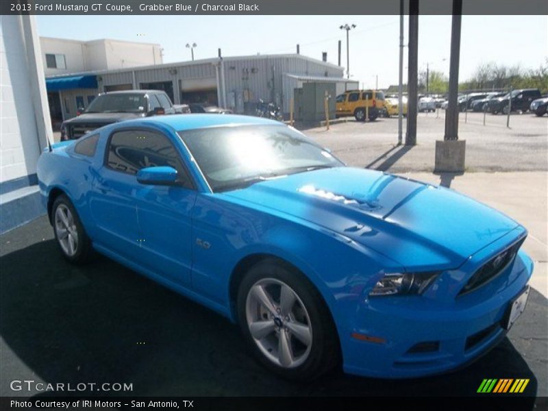 Grabber Blue / Charcoal Black 2013 Ford Mustang GT Coupe