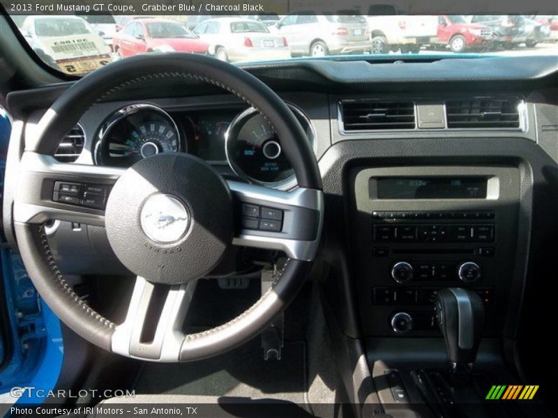 Grabber Blue / Charcoal Black 2013 Ford Mustang GT Coupe