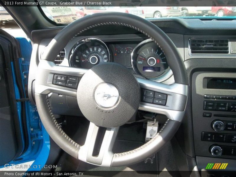 Grabber Blue / Charcoal Black 2013 Ford Mustang GT Coupe