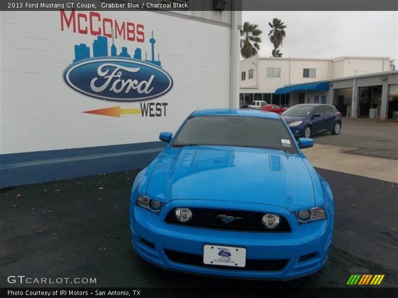 Grabber Blue / Charcoal Black 2013 Ford Mustang GT Coupe