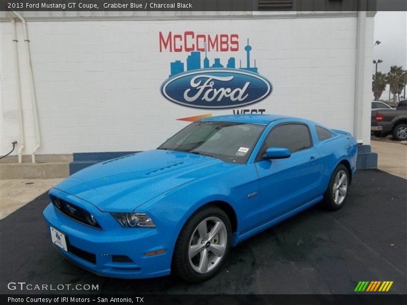 Grabber Blue / Charcoal Black 2013 Ford Mustang GT Coupe