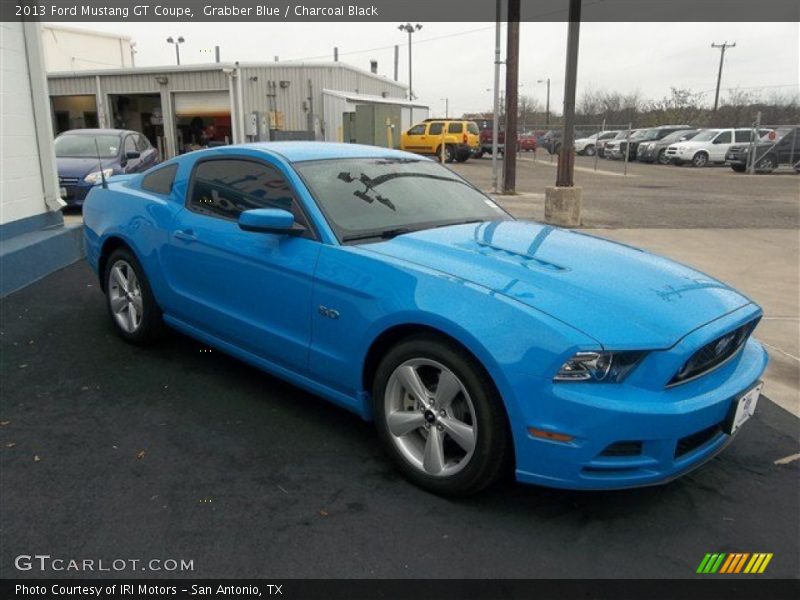 Grabber Blue / Charcoal Black 2013 Ford Mustang GT Coupe