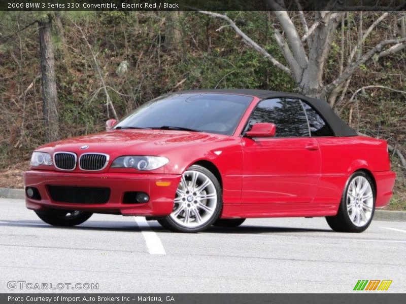 Electric Red / Black 2006 BMW 3 Series 330i Convertible