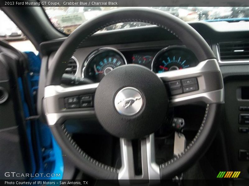 Grabber Blue / Charcoal Black 2013 Ford Mustang GT Coupe