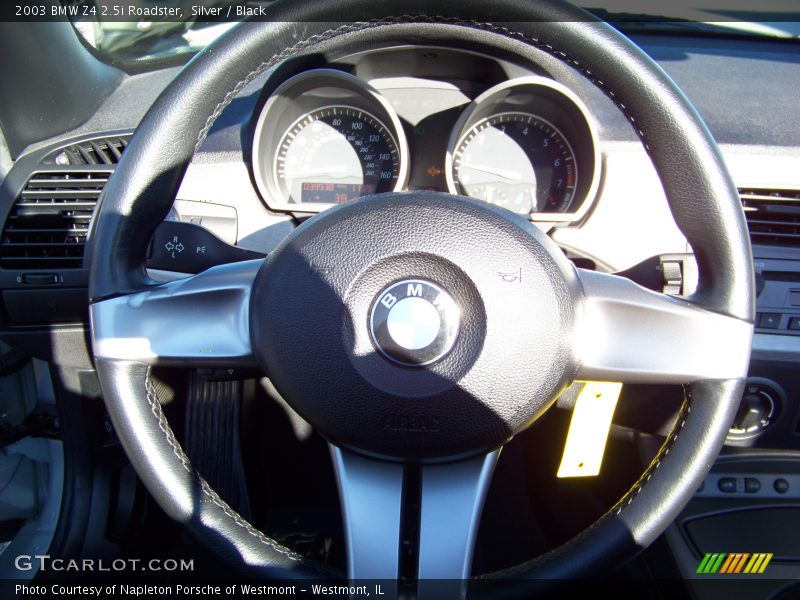 Silver / Black 2003 BMW Z4 2.5i Roadster