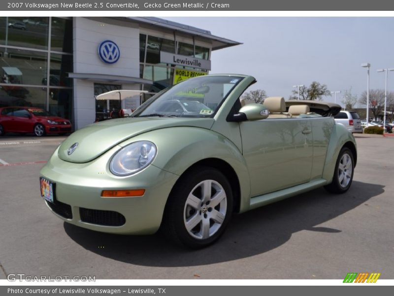 Gecko Green Metallic / Cream 2007 Volkswagen New Beetle 2.5 Convertible