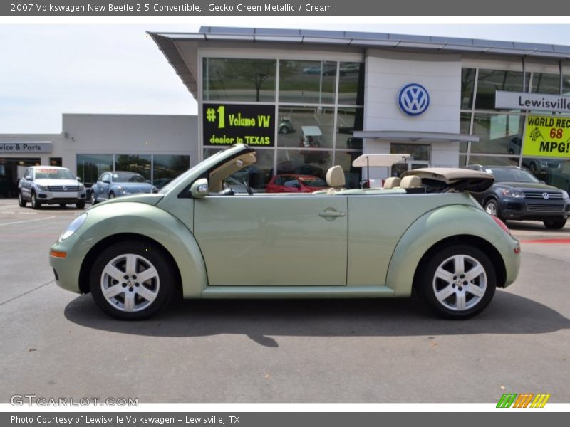 Gecko Green Metallic / Cream 2007 Volkswagen New Beetle 2.5 Convertible