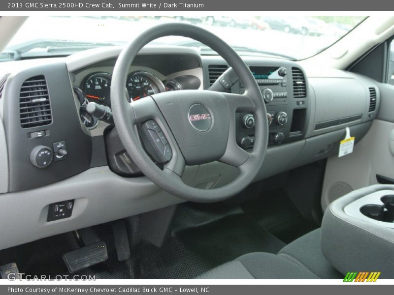 Summit White / Dark Titanium 2013 GMC Sierra 2500HD Crew Cab