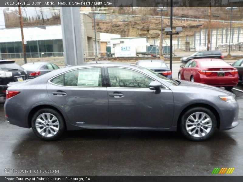 Nebula Gray Pearl / Light Gray 2013 Lexus ES 300h Hybrid