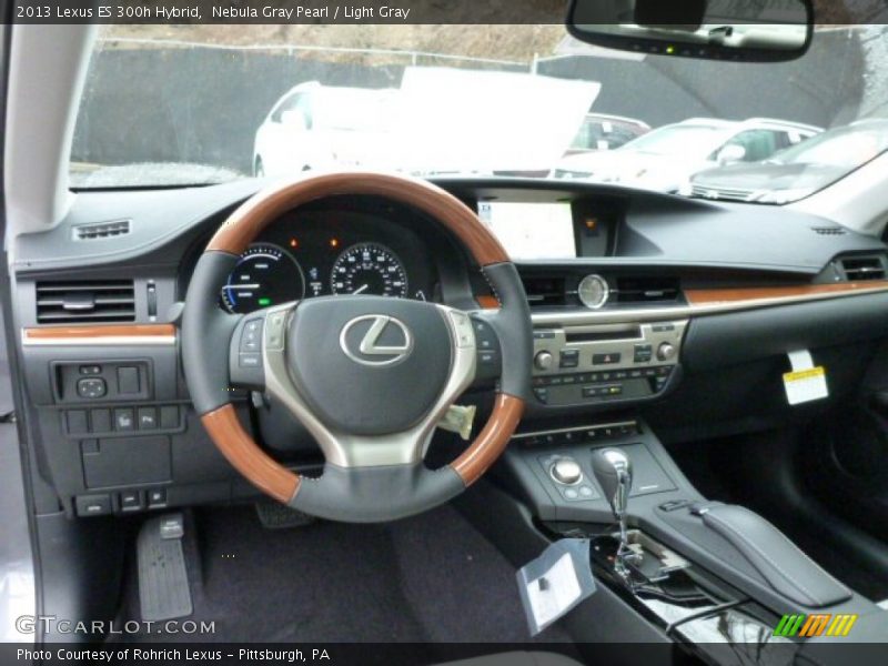 Nebula Gray Pearl / Light Gray 2013 Lexus ES 300h Hybrid