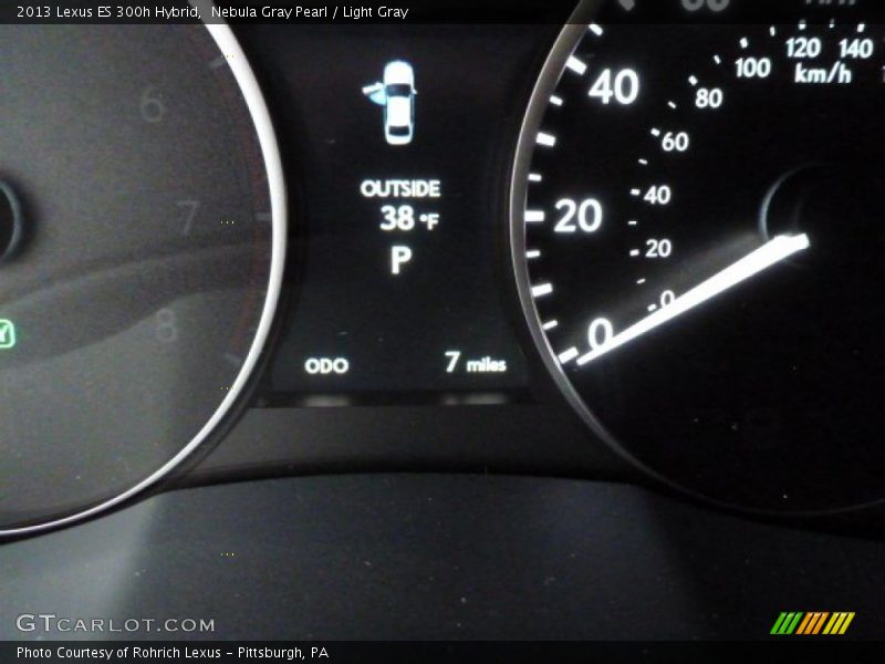 Nebula Gray Pearl / Light Gray 2013 Lexus ES 300h Hybrid