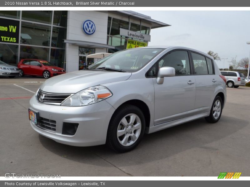 Brilliant Silver Metallic / Charcoal 2010 Nissan Versa 1.8 SL Hatchback