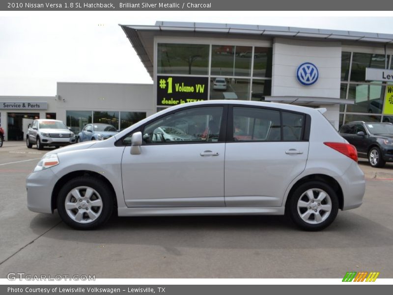 Brilliant Silver Metallic / Charcoal 2010 Nissan Versa 1.8 SL Hatchback