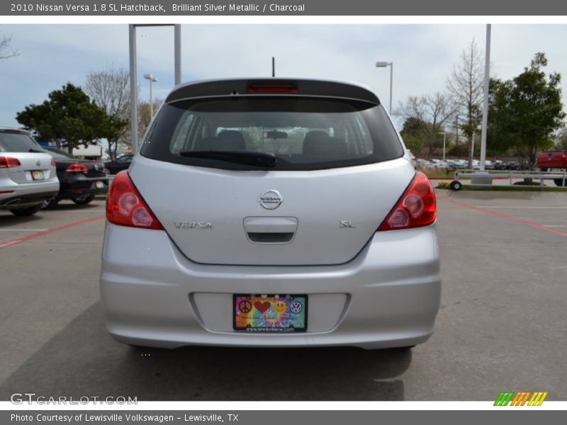 Brilliant Silver Metallic / Charcoal 2010 Nissan Versa 1.8 SL Hatchback