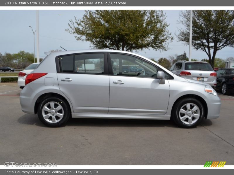 Brilliant Silver Metallic / Charcoal 2010 Nissan Versa 1.8 SL Hatchback