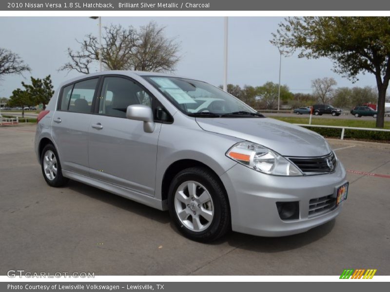 Brilliant Silver Metallic / Charcoal 2010 Nissan Versa 1.8 SL Hatchback