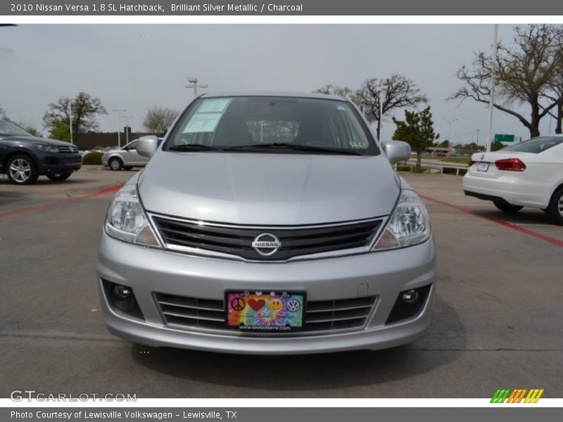 Brilliant Silver Metallic / Charcoal 2010 Nissan Versa 1.8 SL Hatchback