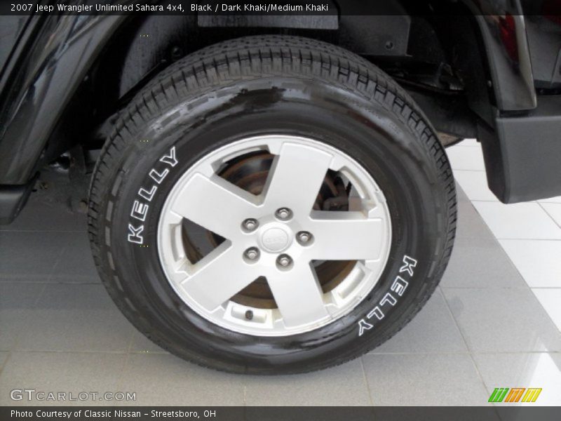 Black / Dark Khaki/Medium Khaki 2007 Jeep Wrangler Unlimited Sahara 4x4