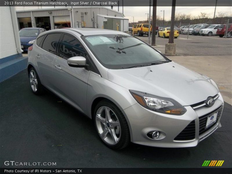 Ingot Silver / Charcoal Black 2013 Ford Focus Titanium Hatchback