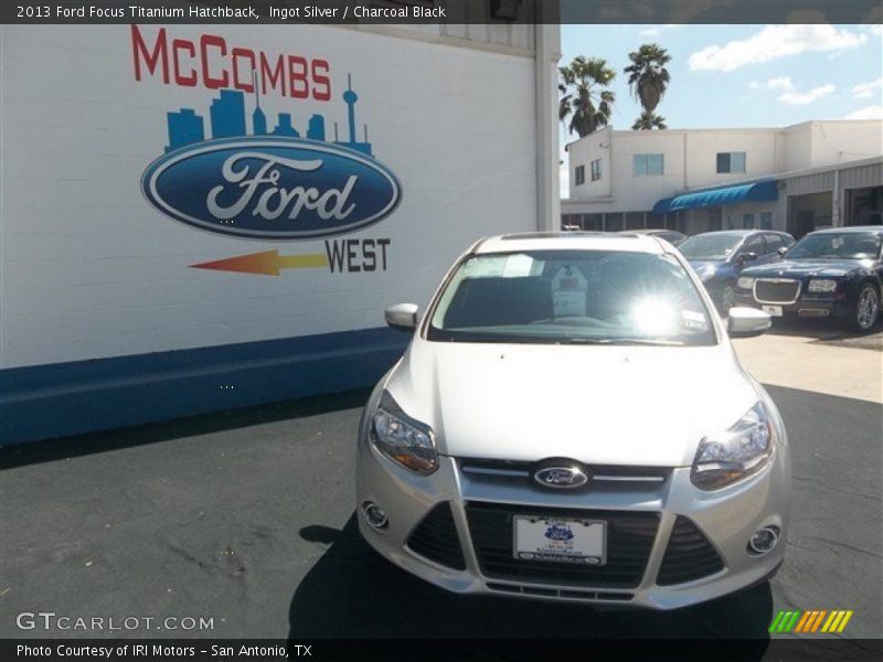 Ingot Silver / Charcoal Black 2013 Ford Focus Titanium Hatchback