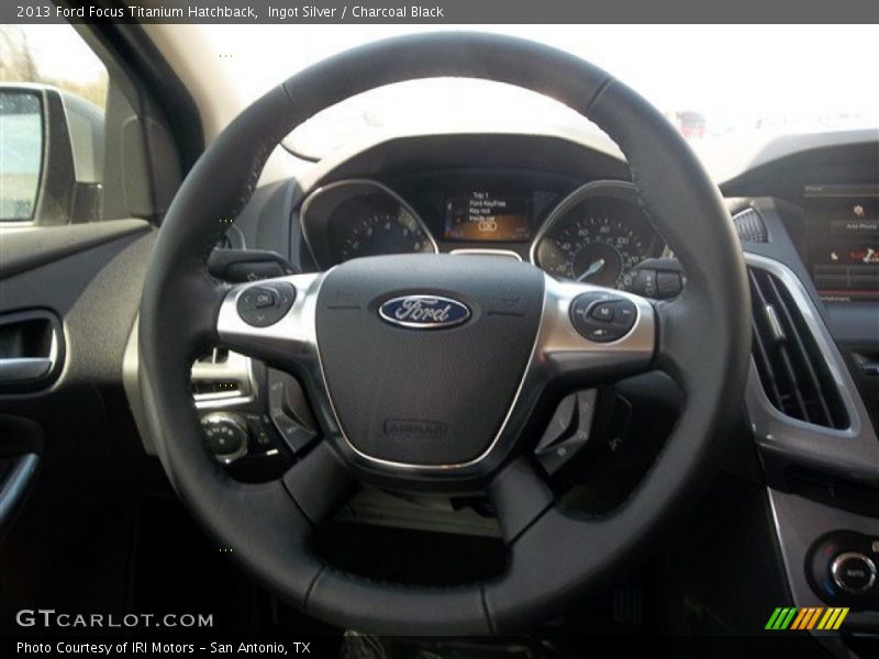 Ingot Silver / Charcoal Black 2013 Ford Focus Titanium Hatchback