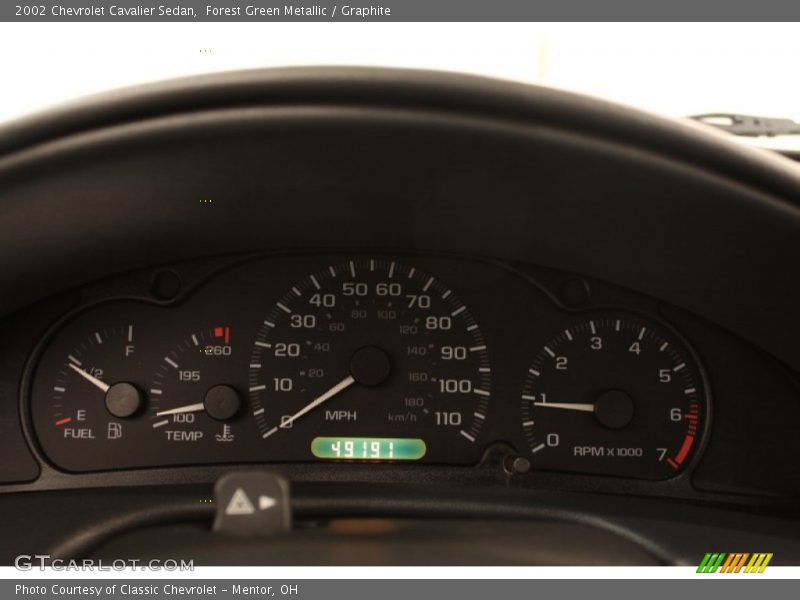 Forest Green Metallic / Graphite 2002 Chevrolet Cavalier Sedan