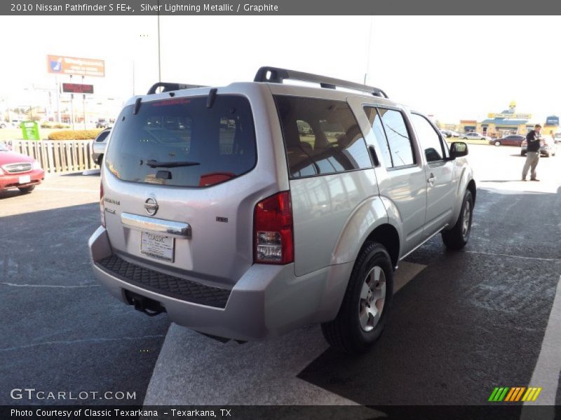 Silver Lightning Metallic / Graphite 2010 Nissan Pathfinder S FE+