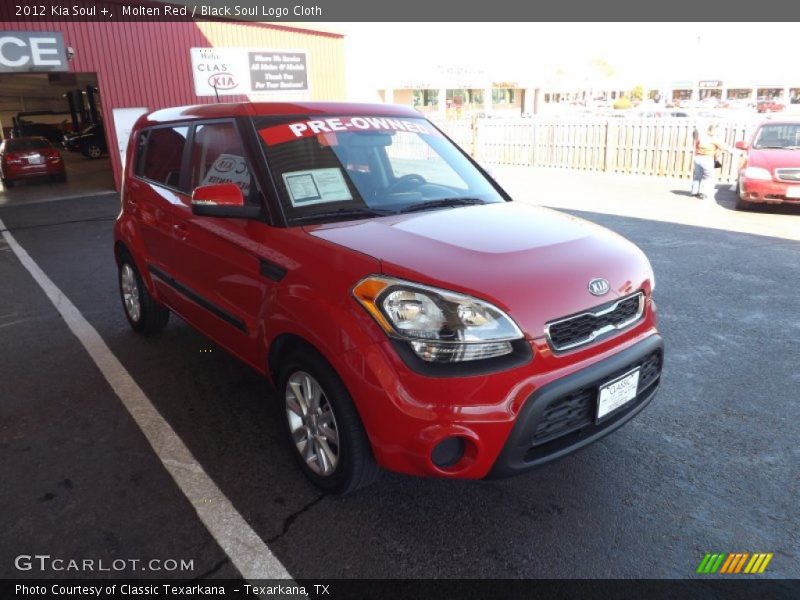 Molten Red / Black Soul Logo Cloth 2012 Kia Soul +