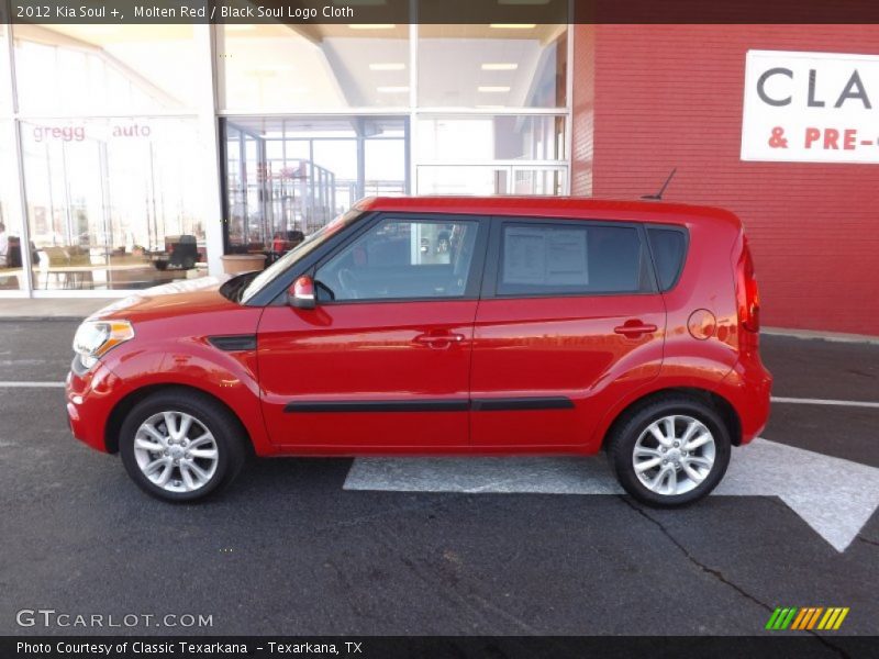 Molten Red / Black Soul Logo Cloth 2012 Kia Soul +