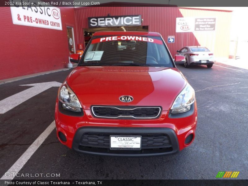Molten Red / Black Soul Logo Cloth 2012 Kia Soul +