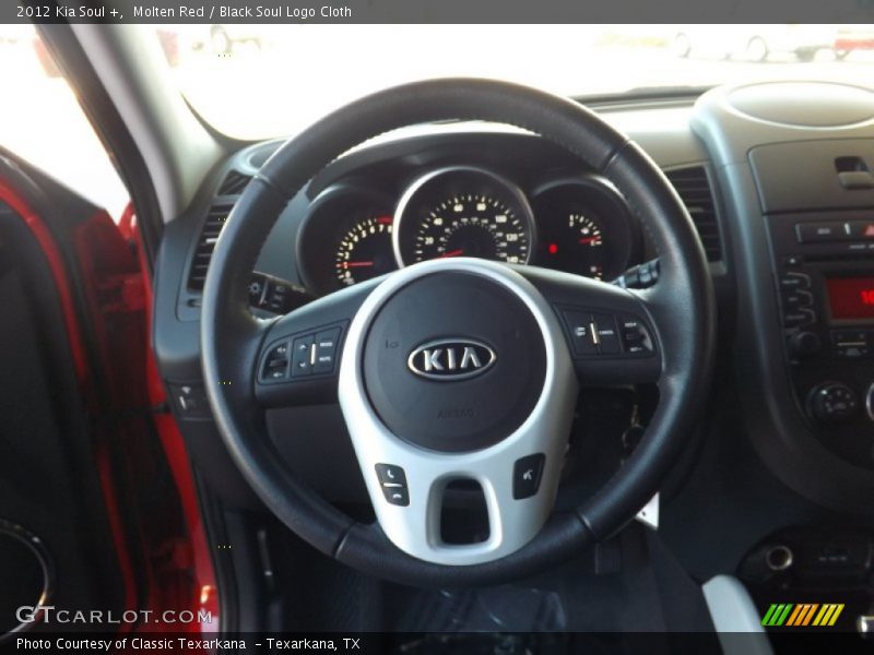 Molten Red / Black Soul Logo Cloth 2012 Kia Soul +