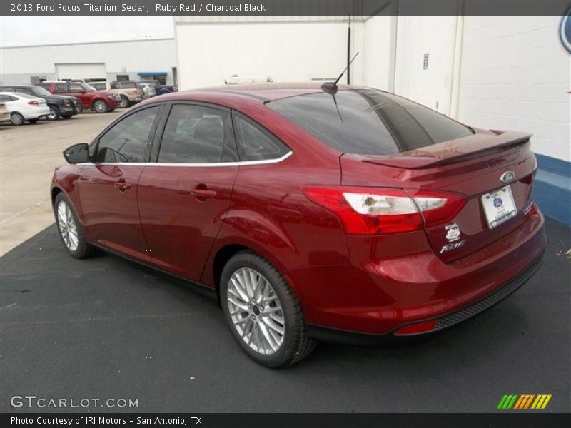Ruby Red / Charcoal Black 2013 Ford Focus Titanium Sedan