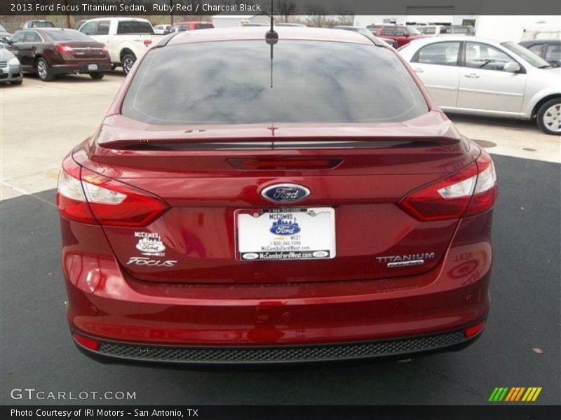 Ruby Red / Charcoal Black 2013 Ford Focus Titanium Sedan