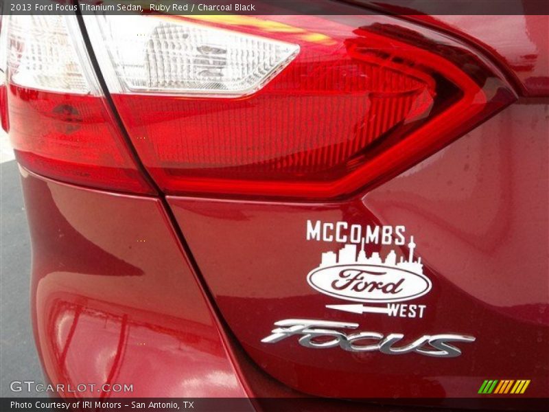 Ruby Red / Charcoal Black 2013 Ford Focus Titanium Sedan