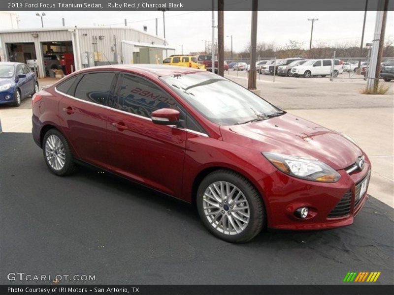 Ruby Red / Charcoal Black 2013 Ford Focus Titanium Sedan