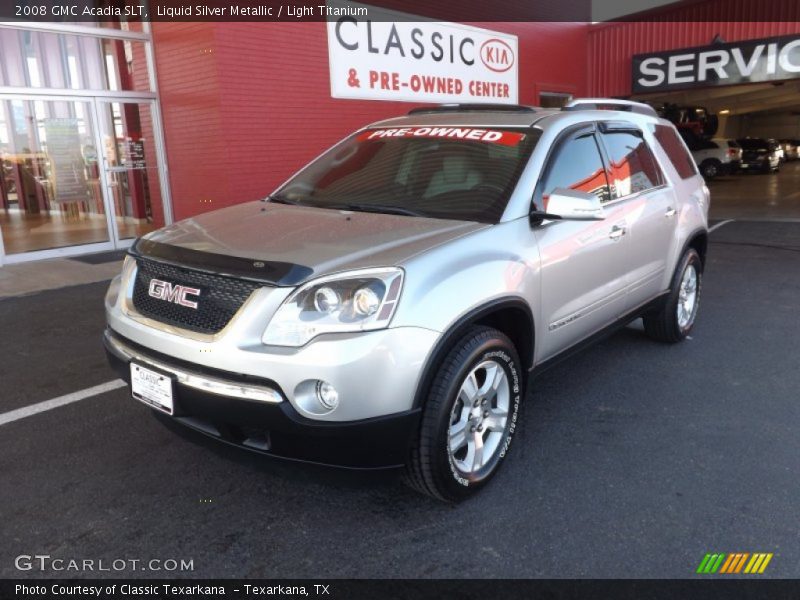 Liquid Silver Metallic / Light Titanium 2008 GMC Acadia SLT