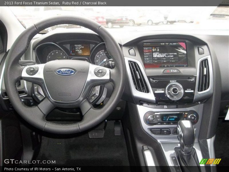 Ruby Red / Charcoal Black 2013 Ford Focus Titanium Sedan