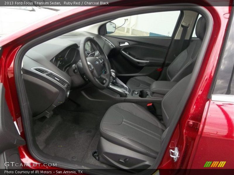 Ruby Red / Charcoal Black 2013 Ford Focus Titanium Sedan
