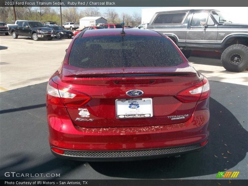 Ruby Red / Charcoal Black 2013 Ford Focus Titanium Sedan