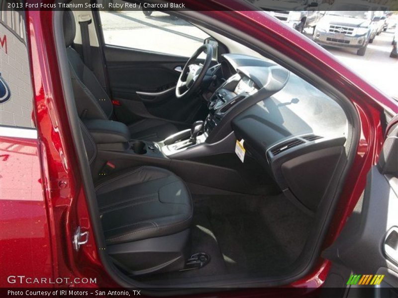 Ruby Red / Charcoal Black 2013 Ford Focus Titanium Sedan