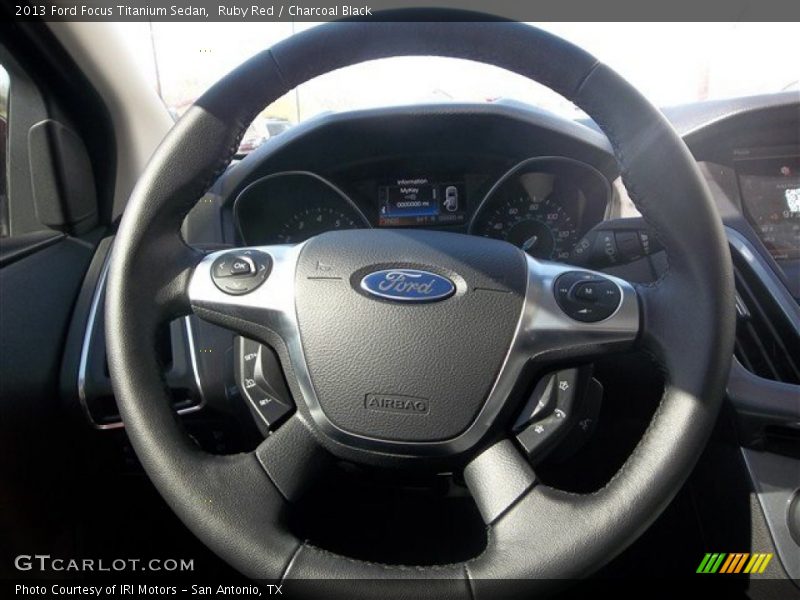 Ruby Red / Charcoal Black 2013 Ford Focus Titanium Sedan