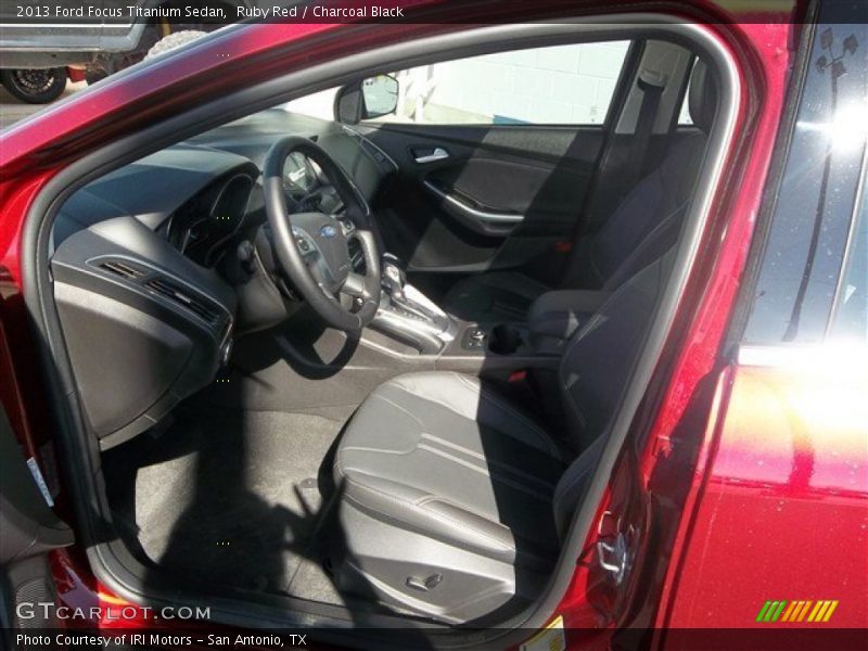 Ruby Red / Charcoal Black 2013 Ford Focus Titanium Sedan