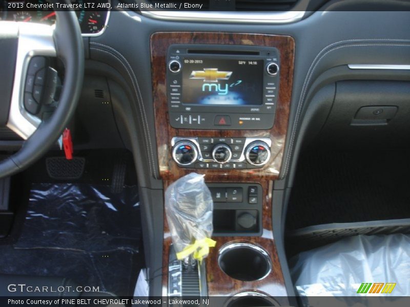 Atlantis Blue Metallic / Ebony 2013 Chevrolet Traverse LTZ AWD
