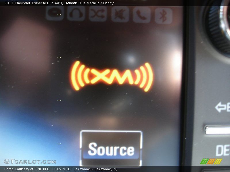Atlantis Blue Metallic / Ebony 2013 Chevrolet Traverse LTZ AWD