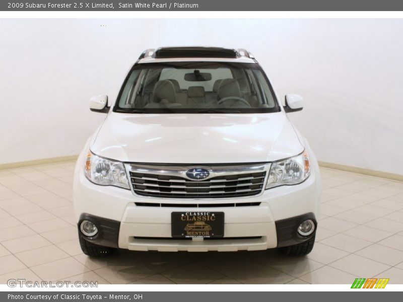 Satin White Pearl / Platinum 2009 Subaru Forester 2.5 X Limited