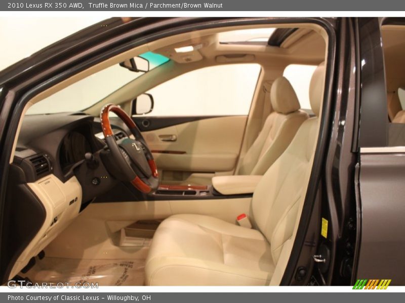 Truffle Brown Mica / Parchment/Brown Walnut 2010 Lexus RX 350 AWD