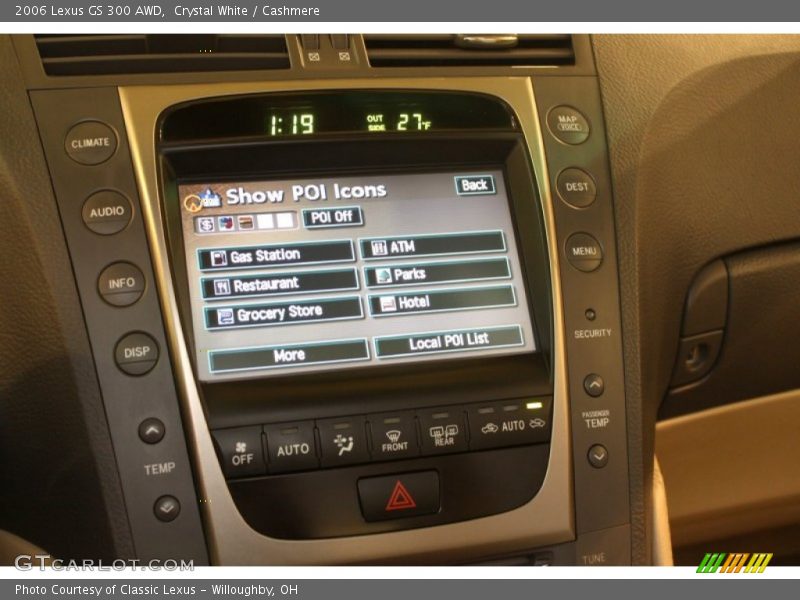 Controls of 2006 GS 300 AWD