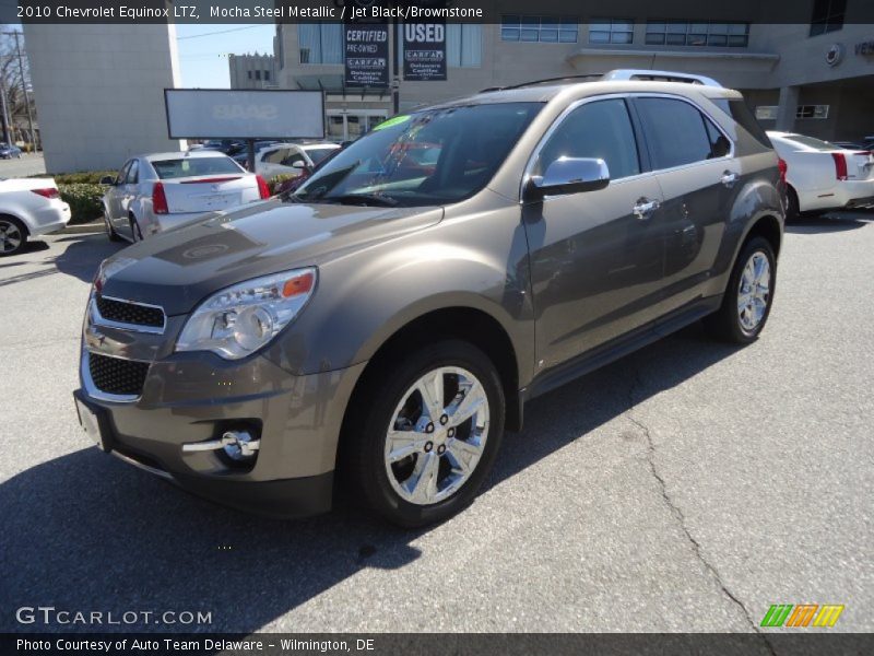 Mocha Steel Metallic / Jet Black/Brownstone 2010 Chevrolet Equinox LTZ